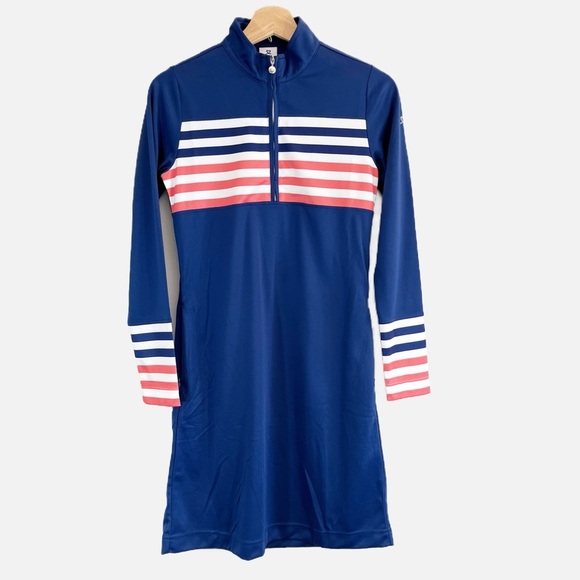 Daily Sports Dresses & Skirts - Daily Sports Blue and Pink Striped Mini Dress